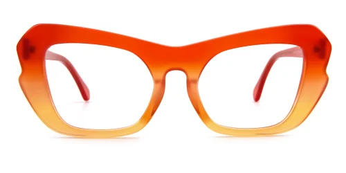 31092 Pauleen Cateye orange glasses
