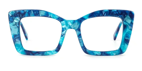 31094 Shantel Rectangle,Geometric blue glasses