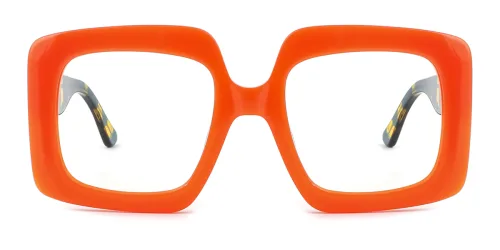 31111 Hetty Rectangle,Geometric orange glasses