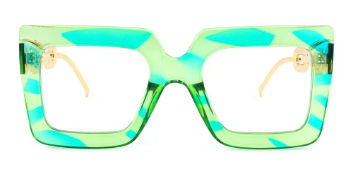 3207 Jolly Rectangle green glasses