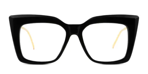 3215 Borneo Rectangle black glasses
