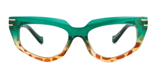 3224 Cheryl Cateye green glasses