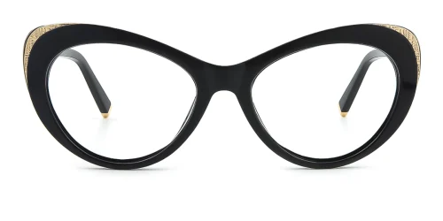 3405 Johnna Cateye,Oval black glasses