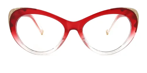 3405 Johnna Cateye,Oval red glasses
