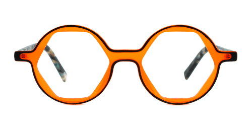 35013 Tabitha Geometric orange glasses