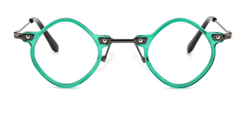 36107 Yoko Geometric, green glasses