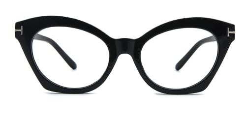 3777 Dembe Cateye black glasses