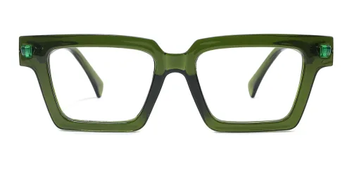 3955 Madonna Rectangle green glasses