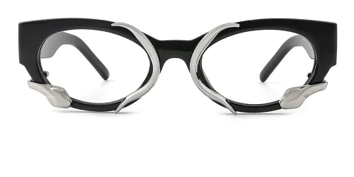3985 MINCAN Cateye,Oval black glasses