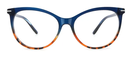 3C102 Melina Cateye,Oval blue glasses