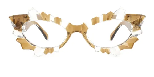 4001 Leila Cateye,Geometric, brown glasses