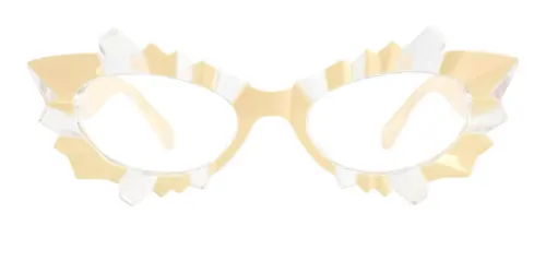 4001 Leila Cateye,Geometric, yellow glasses