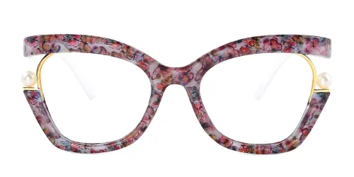 4109 Dora Rectangle floral glasses