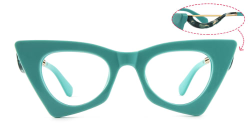 42015 Antonina Cateye green glasses