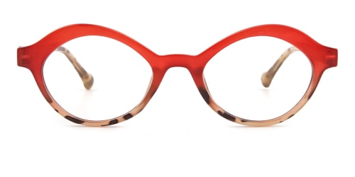 4214 Oighrig Oval red glasses