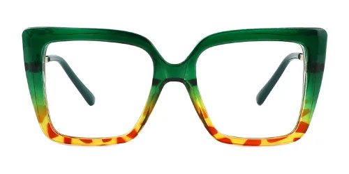 4291 Rachel Rectangle green glasses