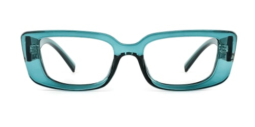 4382 Bess Rectangle green glasses