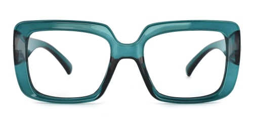 4384 Niki Rectangle green glasses