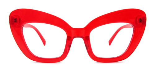 487 Mele Cateye red glasses
