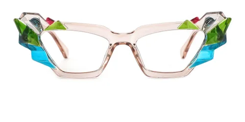 502 Clyde Cateye,Geometric, brown glasses