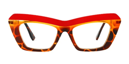 5035 Gabe Cateye red glasses