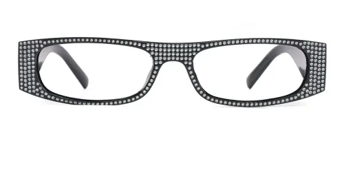 5056 Ianna Rectangle black glasses
