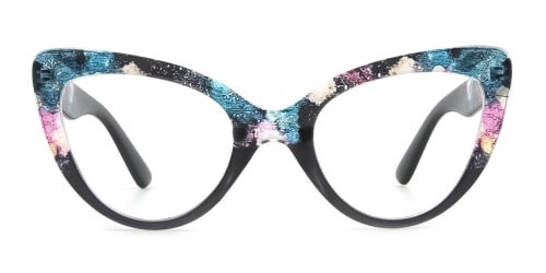 5095 Perlie Cateye floral glasses