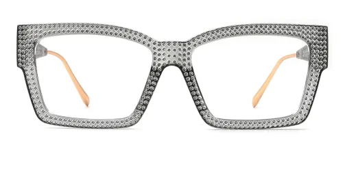 51261 Bethann Rectangle,Geometric grey glasses