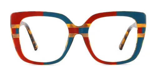 Multicolor Rectangle Classic Retro Spring Hinges Custom Engraving Eyeglasses | WhereLight