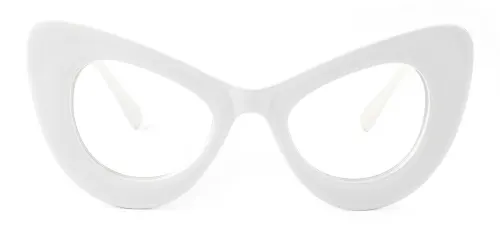 5141 Ruby Cateye white glasses