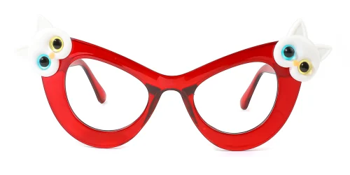 51411-1 Tasneem Cateye red glasses