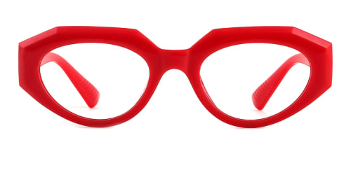 51821 Annabelle Geometric red glasses
