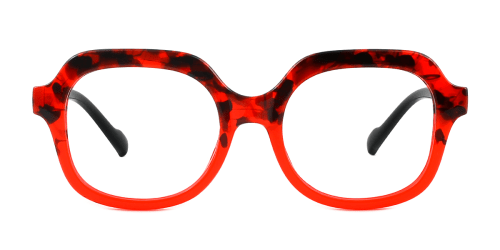 5204 Kiri Rectangle red glasses