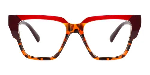 5209 Celeste Rectangle red glasses