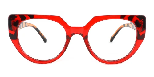 5214 Oliver Geometric red glasses