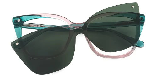 5276 Xenophon Cateye,Rectangle green glasses