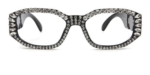 5280 Hedya Rectangle,Oval black glasses