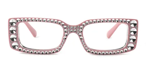 5422 Kathie Rectangle pink glasses