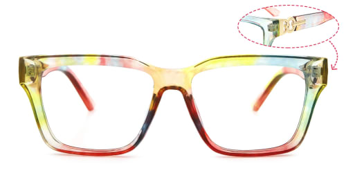 554 Flossie Rectangle multicolor glasses