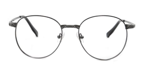 55814 Leon Round silver glasses