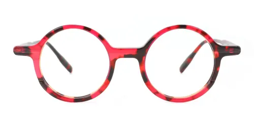 56003 Alexia Round red glasses