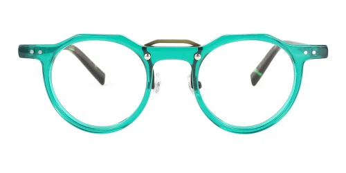 56008 Xanthe Geometric green glasses