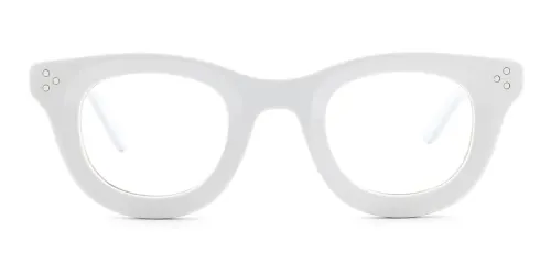 56023 Kira Rectangle white glasses