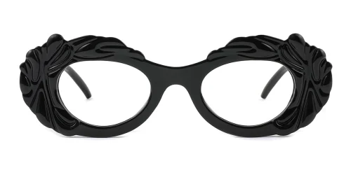 5618 Vine Oval black glasses