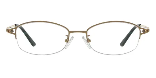 6020 Kiran Rectangle,Oval gold glasses