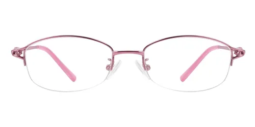6020 Kiran Rectangle,Oval pink glasses
