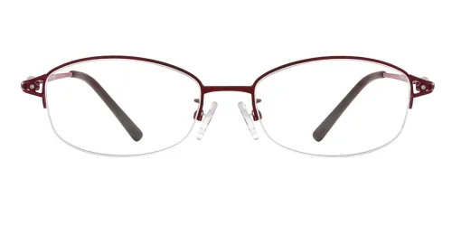 6020 Kiran Rectangle,Oval red glasses