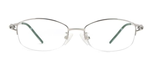 6020 Kiran Oval silver glasses