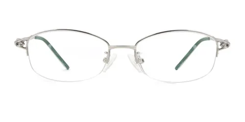 6020 Kiran Rectangle,Oval silver glasses