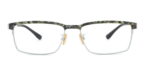 6057 Judith Rectangle white glasses